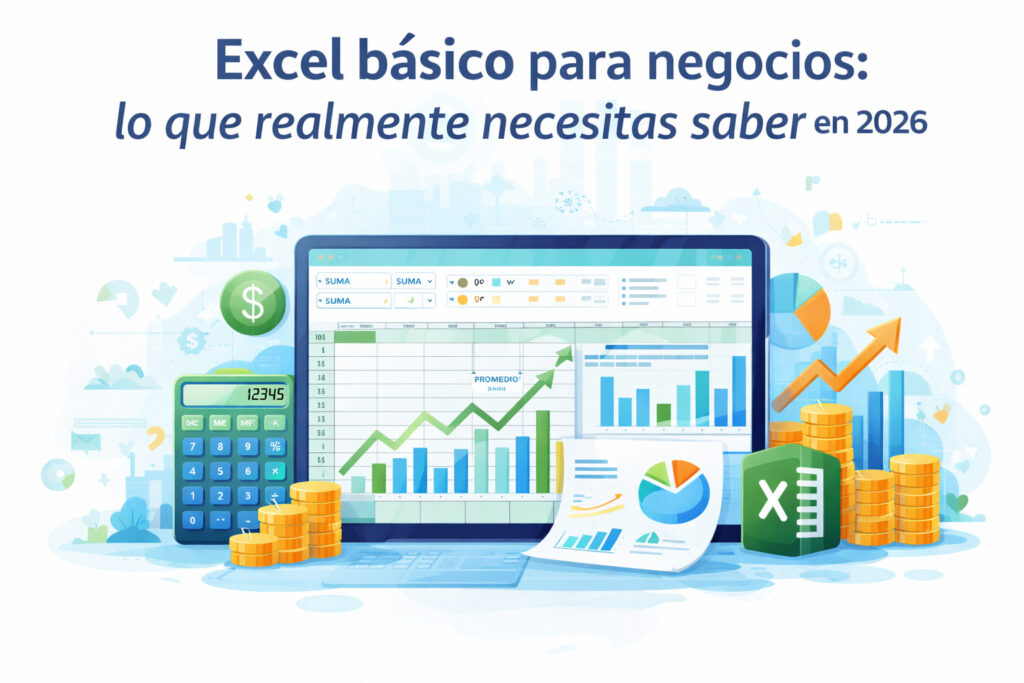 Excel básico para negocios con ejemplo de control financiero y reportes en 2026