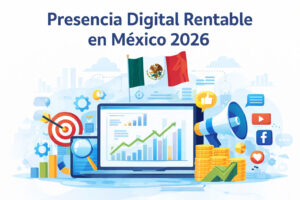 Ilustración sobre presencia digital rentable en México 2026 para negocios