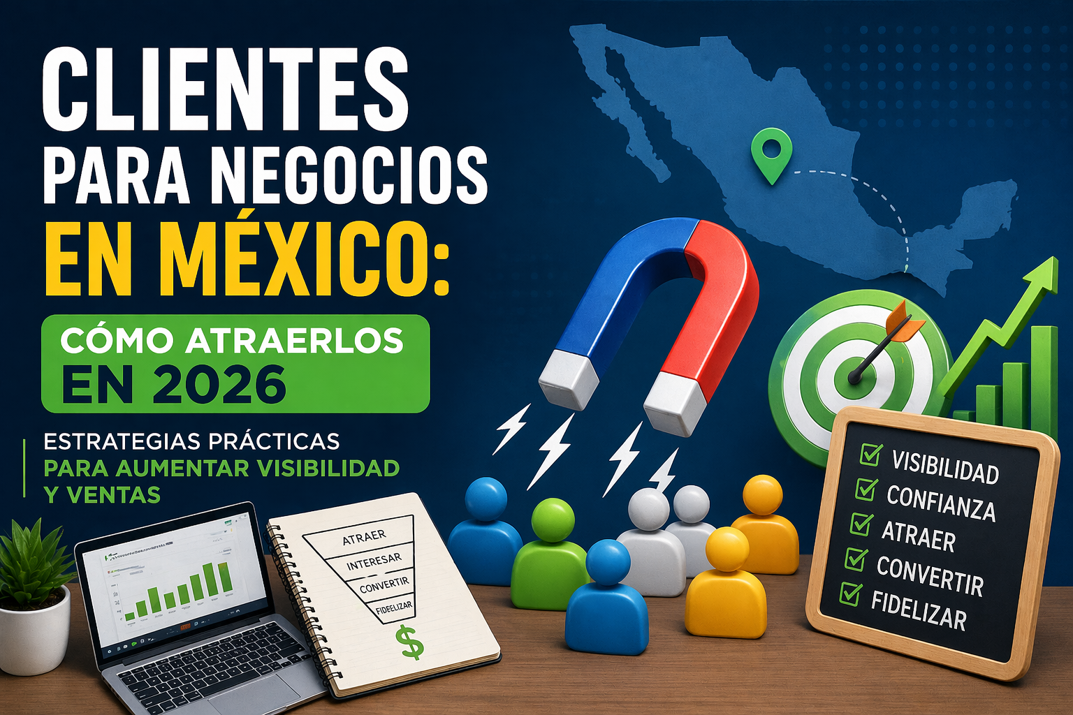 Clientes para negocios en México en 2026 con estrategias de marketing digital y captación de clientes