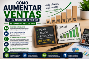 Aumentar ventas de un negocio pequeño en 2026 con estrategias de clientes, marketing y crecimiento empresarial