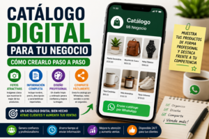 Catálogo digital para tu negocio en 2026 mostrando productos, diseño profesional y ventas por WhatsApp
