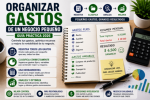 Organizar gastos de un negocio pequeño en 2026 con control de ingresos, clasificación de gastos y mejora de rentabilidad